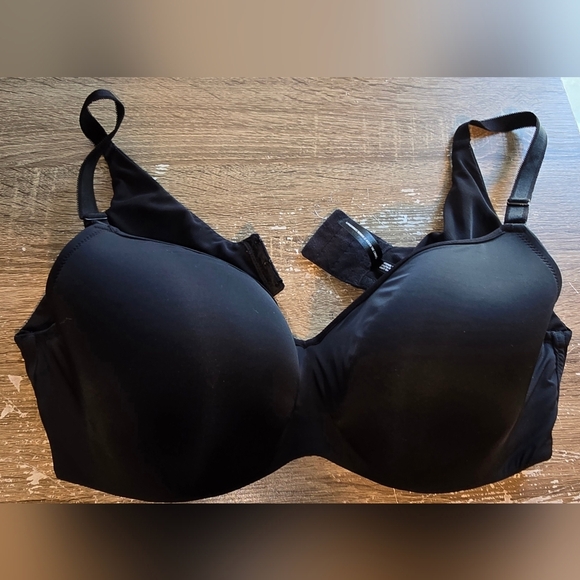 Torrid Curve Black Balconette Lightly Lined Bra  Back Smoothing Comfort 40DD 40E - Picture 5 of 9
